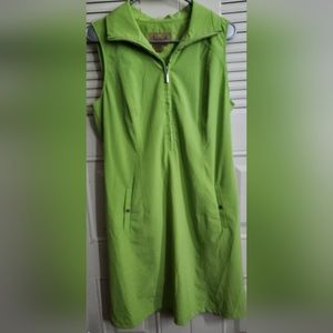 PECK & PECK Weekend Green Sleeveless Casual Summer Dress w/pockets Sz MEDIUM